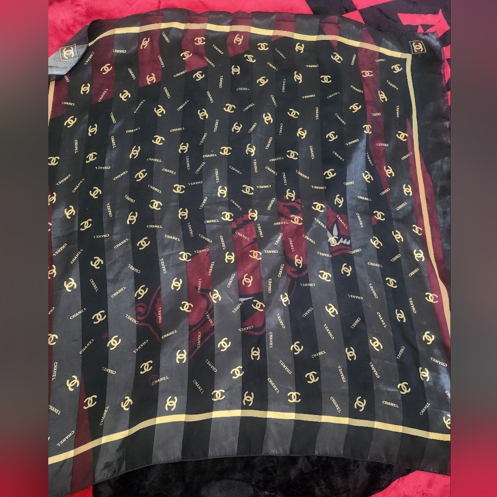 Authentic Chanel CC scarf